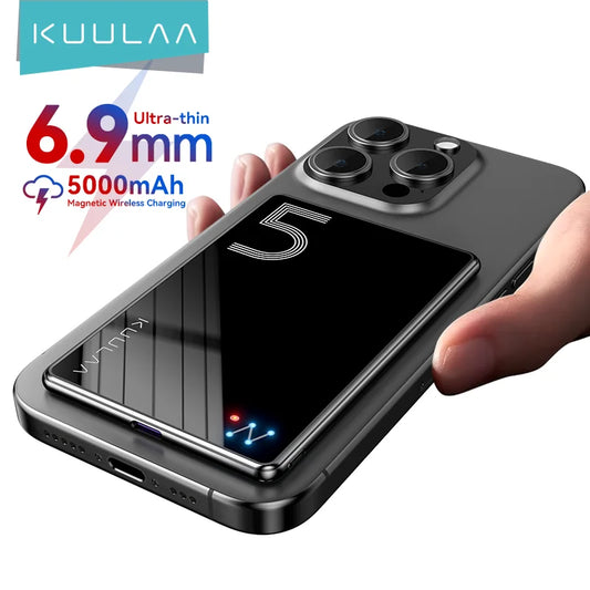 Cargador inalámbrico magnético KUULAA Magsafe de 5000 mAh