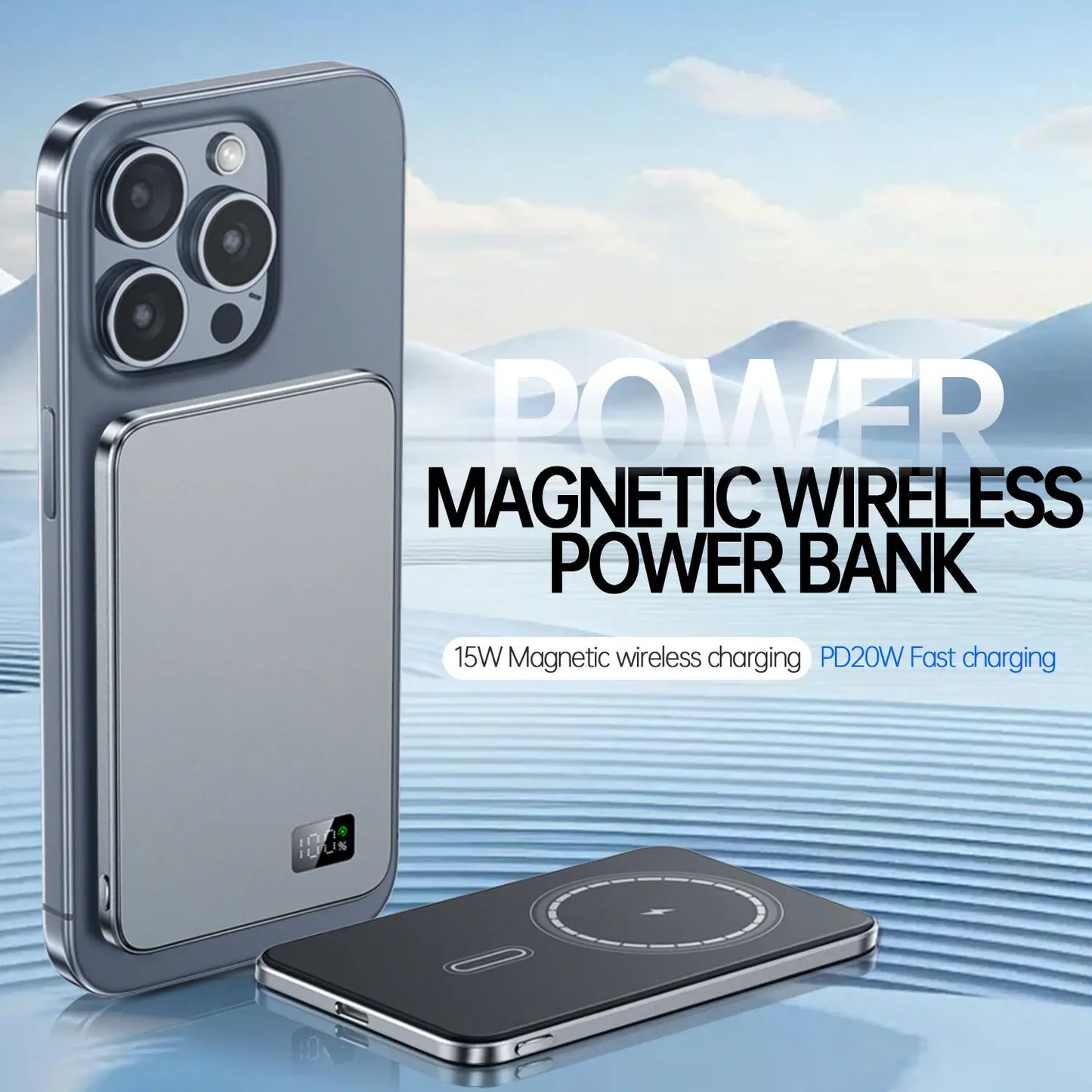 POWER BANK MAGNÉTICO CON CARGA INALÁMBRICA